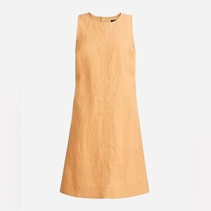 J. Crew Button-back linen shift dress tan size XL